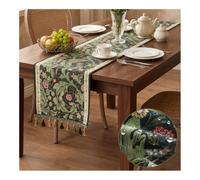 Mswborml Green Vintage Table Runner Boho Floral