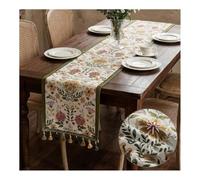 Mswborml Green Vintage Table Runner Boho Floral
