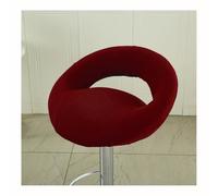 Mswborml Swivel Bar Stool Chair Covers with Hollow Backrest 4/2PCS, Anti-Slip Kitchen Bar Stool Chair Seat Covers Curved Lower Back, Round Bar Stools for Kitchen Island Seat Covers Washable,C,2PCS