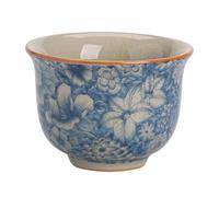 MSWgjYRQ China Tea Cups Ice Crack Ceramic Retro Style Buddhist Blue and White Tangled Pattern Master Cup Tea Set Accessories Porcelana Mug Sets