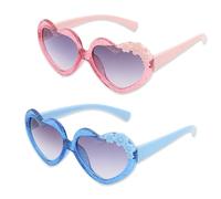 Msxenophile 2 Pcs Girls Sunglasses, Flower Sunglasses, Barbie Sunglasses for Girls Applicable To Travel/Shopping/Picnic/Beach/Summer Party/Mountaineering/Christmas Gifts