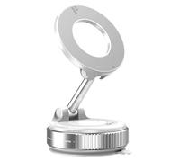 MSXTTLY Magnetic Car Phone Holder Vmag-S1,360° Rotatable Foldable & AdjustableSuction Phone Mount, for iPhone 17 Pro MAX 16 15 14 13 12 & Android, White
