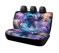 MSYKANIX Abstract Colorful Astronaut Car Rear Seat Covers Interior for Trucks SUV,Beautiful Fantasy Outer Space Galaxy Nautical Animal Jellyfish Automotive Accessories