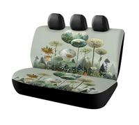 MSYKANIX Abstract Fantasy Floral Car Rear Seat Covers Interior for Trucks SUV,Watercolor Vintage Pine Trees Botanical Flower Full Moon Automotive Accessories