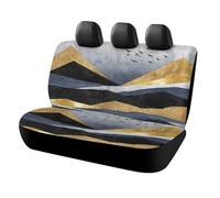 MSYKANIX Abstract Modern Mountains Car Rear Seat Covers Interior for Trucks SUV,Colorful Fantasy Black Gold Marble Mountain Animal Eagle Automotive Accessories