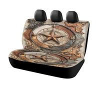 MSYKANIX Abstract Vintage Texas Star Print Car Cover Set for Rear Bench Seat with Polyester,Rustic Colorful American Western Farmhouse Texas Star Cowboy Back Covers Universal