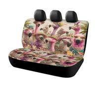 MSYKANIX Abstract Watercolor Flamingo Car Rear Seat Covers Interior for Trucks SUV,Funny Cute Coastal Pink Animal Summer Beach Palm Trees Automotive Accessories