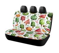MSYKANIX Abstract Watercolor Ice Cream Car Rear Seat Covers Interior for Trucks SUV,Cartoon Funny Summer Theme Fruit Kiwi Watermelon Lemon Automotive Accessories