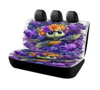 MSYKANIX Cartoon Colorful Sea Turtle Car Cover Set for Rear Bench Seat with Polyester,Cute Watercolor Ocean Underwater World Animal Octopus Floral Back Covers Universal