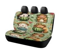 MSYKANIX Cartoon Cute Guinea Pig Car Rear Seat Covers Interior for Trucks SUV,Funny Colorful Animal Fruit Watermelon Botanical Leaves Automotive Accessories