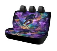 MSYKANIX Colorful Abstract Astronaut Car Rear Seat Covers Interior for Trucks SUV,Fantasy Beautiful Outer Space Galaxy Nautical Wildlife Jellyfish Automotive Accessories