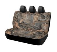 MSYKANIX Colorful Rustic Texas Star Horseshoe Car Cover Set for Rear Bench Seat with Polyester,Vintage Wooden Board American Western Cowboy Boots Hat Back Covers Universal