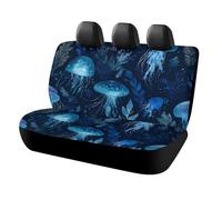 MSYKANIX Fantasy Colorful Jellyfish Car Rear Seat Covers Interior for Trucks SUV,Beautiful Rustic Underwater World Coral Seaweed Nautical Jellyfish Automotive Accessories