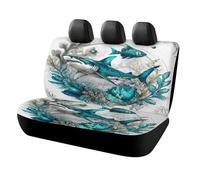 MSYKANIX Fantasy Colorful Shark Car Cover Set for Rear Bench Seat with Polyester,Abstract Watercolor Nautical Fish Ocean Underwater Plant Animal Shark Back Covers Universal
