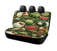 MSYKANIX Funny Cute Guinea Pig Car Rear Seat Covers Interior for Trucks SUV,Cartoon Colorful Animal Fruit Watermelon Kiwi Plant Leaves Automotive Accessories