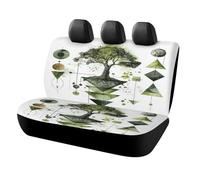 MSYKANIX Minimalist Abstract Tree Car Rear Seat Covers Interior for Trucks SUV,Modern Watercolor Geometric Art Decor Nature Plant Full Moon Automotive Accessories