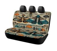 MSYKANIX Modern Abstract Butterfly Car Rear Seat Covers Interior for Trucks SUV,Colorful Vintage Boho Gothic Wildlife Butterflies Plant Floral Moon Automotive Accessories