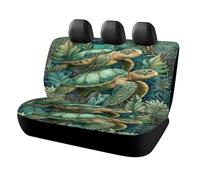 MSYKANIX Modern Abstract Sea Turtle Car Rear Seat Covers Interior for Trucks SUV,Colorful Rustic Mid Century Ocean Animal Tropical Plant Leaves Automotive Accessories