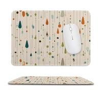 MSYKANIX Modern Colorful Geometric Pattern Non-Slip Mousepad,Mid Century Vintage Graffiti Lines Geometric Art Pattern with Most Types of Mouse,Stitched Edges for Decoration 20x24 cm