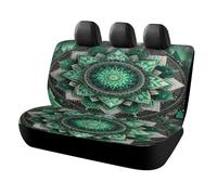 MSYKANIX Modern Rustic India Mandala Car Rear Seat Covers Interior for Trucks SUV,Abstract Colorful Christmas Theme Floral Decor Pine Trees Automotive Accessories