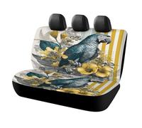 MSYKANIX Modern Rustic Parrot Car Rear Seat Covers Interior for Trucks SUV,Colorful Geometric Tropical Jungle Animal Botanical Palm Leaf Floral Automotive Accessories