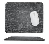 MSYKANIX Realistic Graffiti Math Non-Slip Mousepad,Modern Rustic Black White Geometric Equation Mathematical with Most Types of Mouse,Stitched Edges for Decoration 25x30 cm
