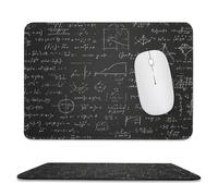 MSYKANIX Realistic Rustic Math Non-Slip Mousepad,Graffiti Modern Black White Geometric Equation Mathematical with Most Types of Mouse,Stitched Edges for Decoration 20x24 cm