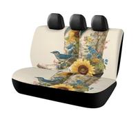 MSYKANIX Rustic Abstract Cowboy Boot Car Rear Seat Covers Interior for Trucks SUV,Realistic Colorful American Cowboy Boots Flower Dragonfly Bird Automotive Accessories