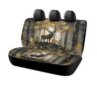MSYKANIX Rustic Beautiful Deer Car Rear Seat Covers Interior for Trucks SUV,Abstract Colorful Autumn Forest Tree Plant Animal Moose Automotive Accessories