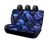 MSYKANIX Rustic Colorful Jellyfish Car Rear Seat Covers Interior for Trucks SUV,Fantasy Beautiful Sea Underwater World Coral Animal Nautical Jellyfish Automotive Accessories