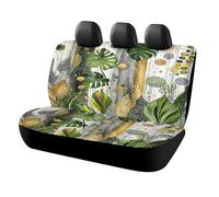 MSYKANIX Rustic Modern Botanical Car Rear Seat Covers Interior for Trucks SUV,Abstract Geometric Colorful Mid Century Tropical Jungle Palm Leaves Automotive Accessories