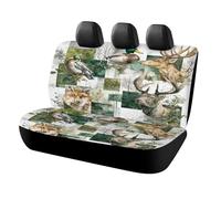 MSYKANIX Rustic Modern Mallard Duck Car Rear Seat Covers Interior for Trucks SUV,Cute Watercolor Hunting Theme Cabin Wildlife Deer Moose Fox Automotive Accessories