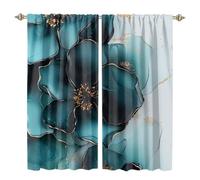 MSYKANIX Rustic Modern Marble Textures Rod Pocket Curtain for Bedroom,Abstract Beautiful Tie Dye Flowers Fluid Marble Print Window Drapes 2 Panels,Each 50.5Wx114L cm（Decor）