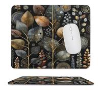 MSYKANIX Vintage Abstract Flower Non-Slip Mousepad,Colorful Geometric Art Decor Boho Indian Mandala Spring Garden Floral with Most Types of Mouse,Stitched Edges for Decoration 20x24 cm
