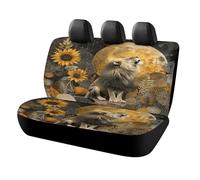 MSYKANIX Vintage Abstract Lion Car Rear Seat Covers Interior for Trucks SUV,Rustic Colorful Spring Garden Flower Sunflowers Starry Sky Full Moon Automotive Accessories