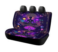 MSYKANIX Vintage Beautiful Mandala Yoga Car Rear Seat Covers Car Interior for Trucks SUV,Abstract Colorful Lotus Flower Butterfly Mandala Yoga Automotive Accessories