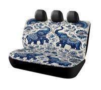 MSYKANIX Vintage Rustic Elephant Car Rear Seat Covers Interior for Trucks SUV,Cute Abstract Indian Mandala Plant Floral Boho Wildlife Elephant Automotive Accessories