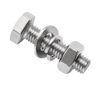 msymsyu 60 PCS Bolts and Nuts M5x25mm Hex Head Stainless Steel Bolts M5 Assorted Bolt Set with Nut Washer Spring Washer 5mm Hex Bolt for DIY Assembly of Various Machinery and Equipment