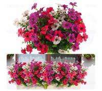 msymsyu Artificial Eucalyptus Violet Flower 36cm Fake Flowers 7 Bundles Artificial Plants for Wedding Party Indoor Outdoor Decoration Artificial Flowers Fake Plants (Magenta Purple White)
