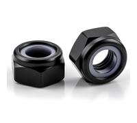 msymsyu Nylock Nuts M4 Hex Nuts 20 Pcs Carbon Steel M4 Self-Locking Nut Anti-Loosening Nut Suitable for Various Industries Such as Electrical Automotive Manufacturing and Furniture Assembly