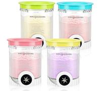 MSYU 4 Pack Ice Cream Pints and Lids Compatible with Ninja CREAMi Scoop & Swirl NC700 Series NC701 NC701C Soft Serve Makers, 16oz Replacement Pots Containers, BPA-Free & Dishwasher Safe
