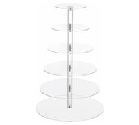 MSYU 6 Tier Acrylic Round Cupcake Stand, 20" High Clear Pastry Display Holder Stand, Dessert or Cupcake Tower Stand for Baby Shower Wedding Birthday Bar Party Celebration