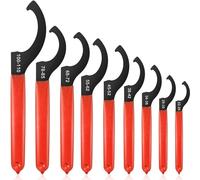 MSYU 9 Pieces Coilover Spanner Wrench Set Adjustable Shock Spanners Hook Wrenches Tools Steel Spanner for Suspension System and Shock Adjustments