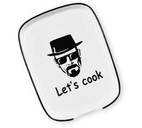 Msyueos LYREAA Let's Cook Ceramic Spoon Rest, Spoon Holder for Stove Top, Cute Kitchen Accessories, Decor, Counter, Coffee, Tea, Spatula, Farmhouse, Christmas, Gift