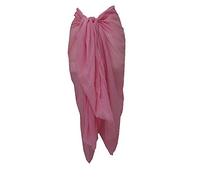 MSZSA 100% Cotton Extra Large Plus Size 200 x 110cm Sarong Beach Pareo Dress Wrap Swimwear Cover (Pink)