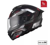 MT Motorcycle Helmet Modular Flip Front - Atom 2 - Bast D5 Matt Black Grey