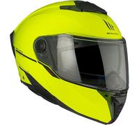 MT Atom 2 Motorcycle Motorbike Flip-up Helmet - Solid Gloss Fluo Yellow