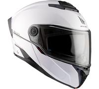 MT Atom 2 Motorcycle Motorbike Flip-up Helmet - Solid Gloss White