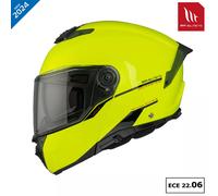 MT Atom 2 Solid Gloss Motorcycle Helmet Modular Black White Yellow