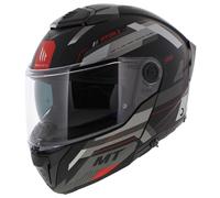 MT Atom 2 SV Modular Motorcycle Helmet Bast Matt Black Red